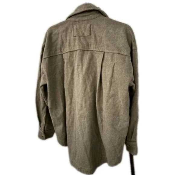 > FREE PEOPLE WE THE FREE Peached TwillShacketGreen Combo Sz Small - Picture 4 of 4